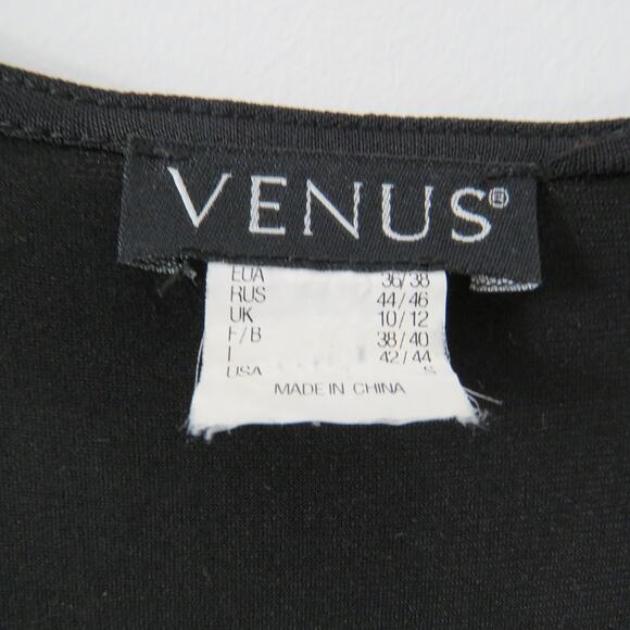 Venus Black And Leopard Pattern Long Sleeve Formal Jumpsuit Small - Picture 8 of 9